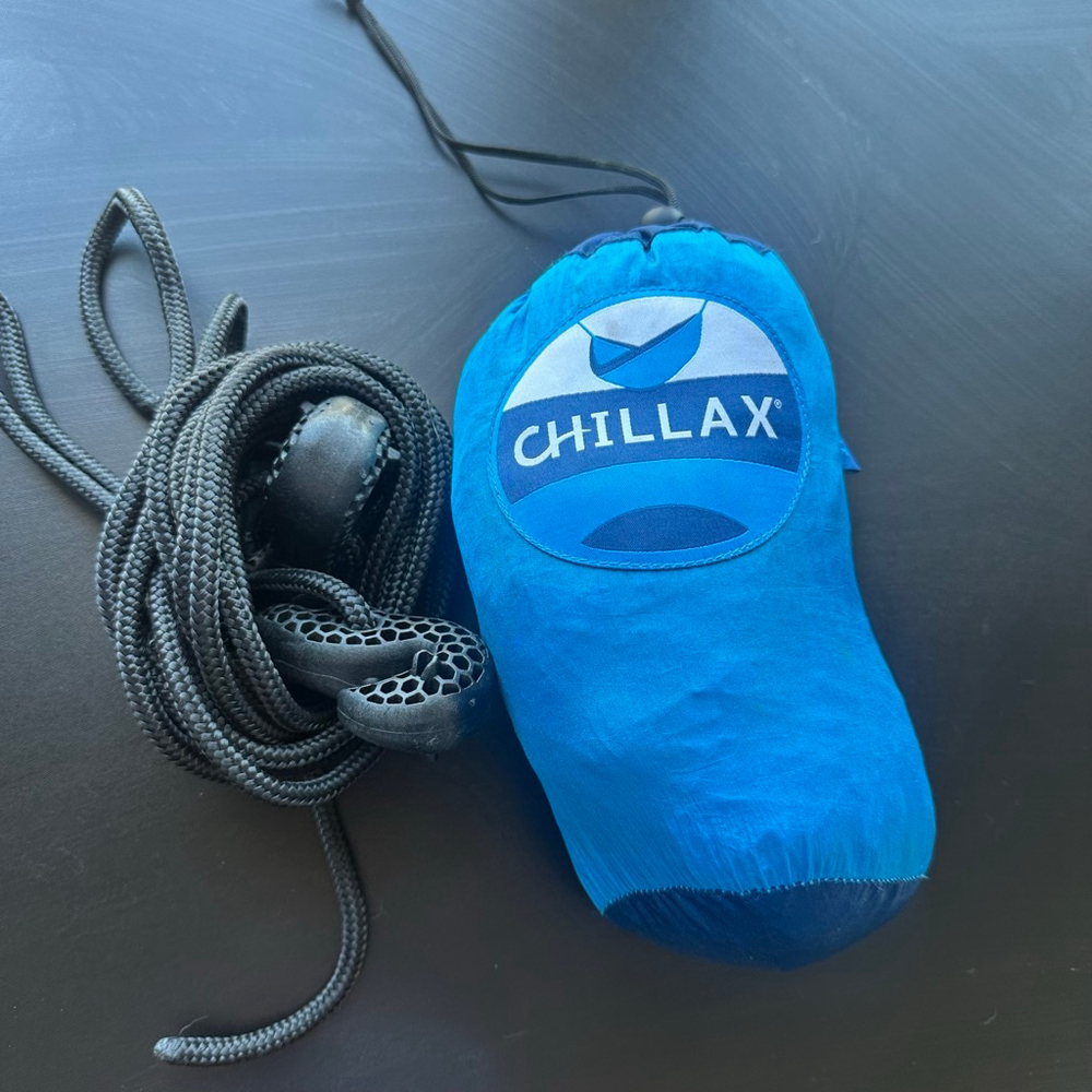 Chillax Travel Double Hammock (Includes Hammock w/ Travel Bag & Rope w/ Hooks)